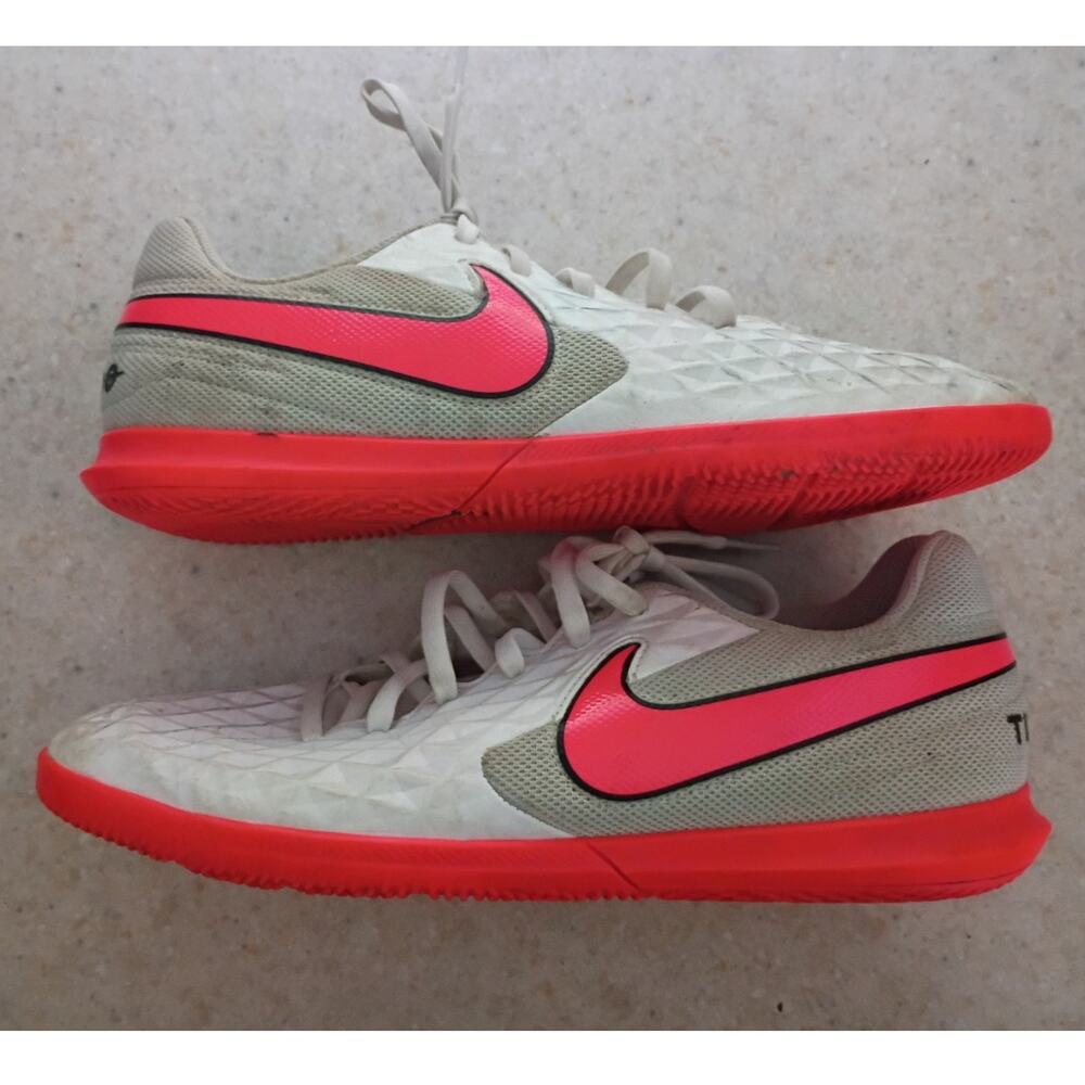 Nike Tiempo Legend 8 Academy IC Mens 8.5 Indoor Soccer Futsal Gray Red